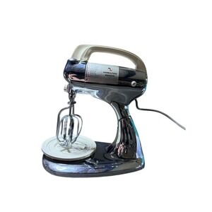 Working! Hamilton Beach Stand Mixer Vintage Chrome Bowl Tilt‎ Kitchen Appliance
